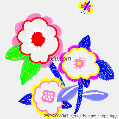svg矢量绣花图下载