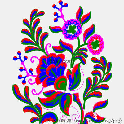 svg矢量绣花图下载