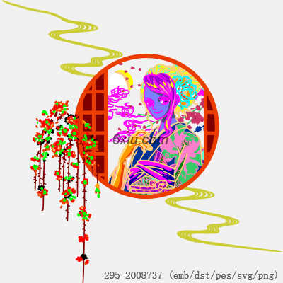 svg矢量绣花图下载