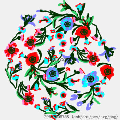 svg矢量绣花图下载