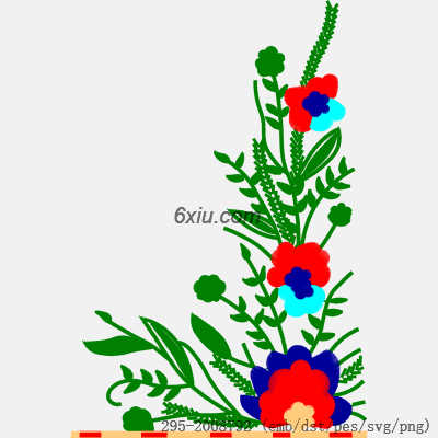 svg矢量绣花图下载