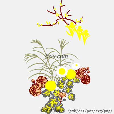 svg矢量绣花图下载