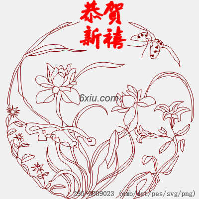svg矢量绣花图下载