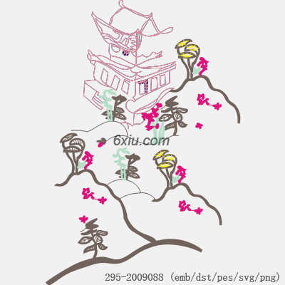 svg矢量绣花图下载