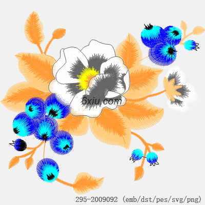 svg矢量绣花图下载