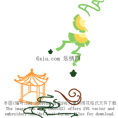 svg矢量绣花图下载