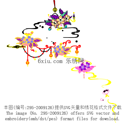 svg矢量绣花图下载