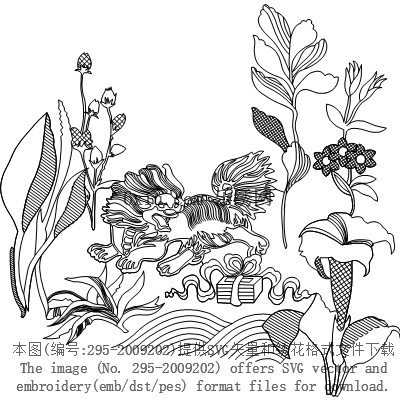 svg矢量绣花图下载