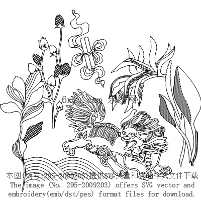 svg矢量绣花图下载