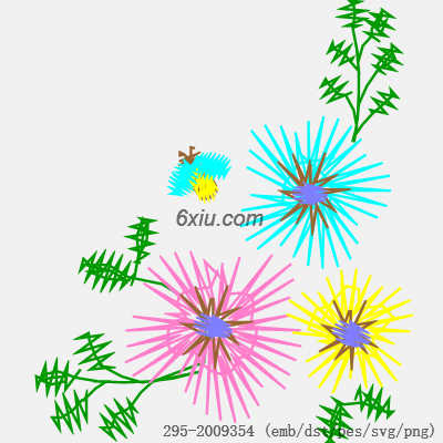svg矢量绣花图下载
