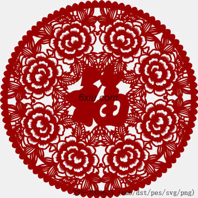 svg矢量绣花图下载