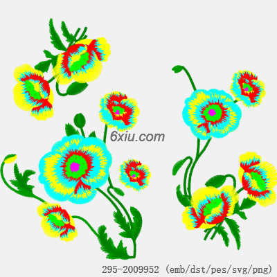 svg矢量绣花图下载