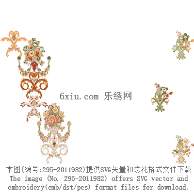 svg矢量绣花图下载