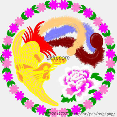 svg矢量绣花图下载