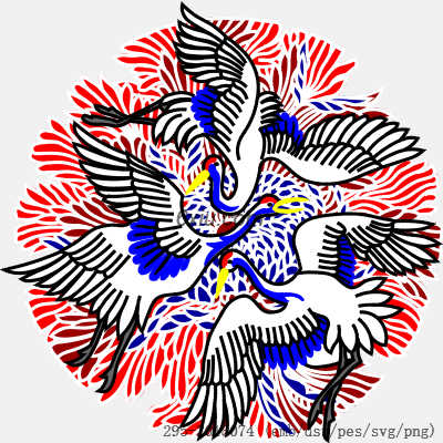 svg矢量绣花图下载