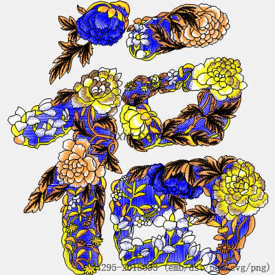 svg矢量绣花图下载
