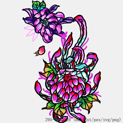 svg矢量绣花图下载