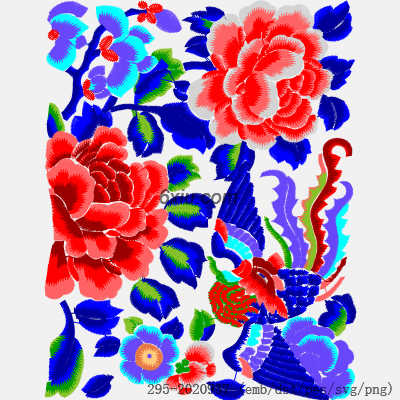 svg矢量绣花图下载