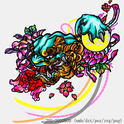 svg矢量绣花图下载