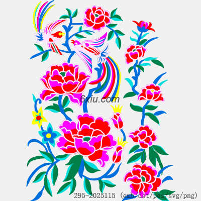 svg矢量绣花图下载