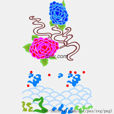 svg矢量绣花图下载