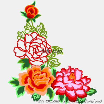 svg矢量绣花图下载