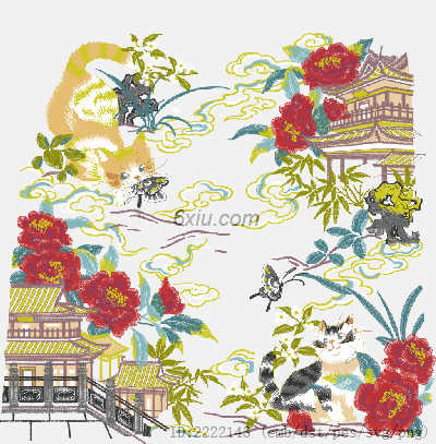 svg矢量绣花图下载
