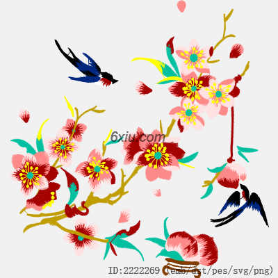 svg矢量绣花图下载
