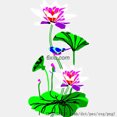 svg矢量绣花图下载